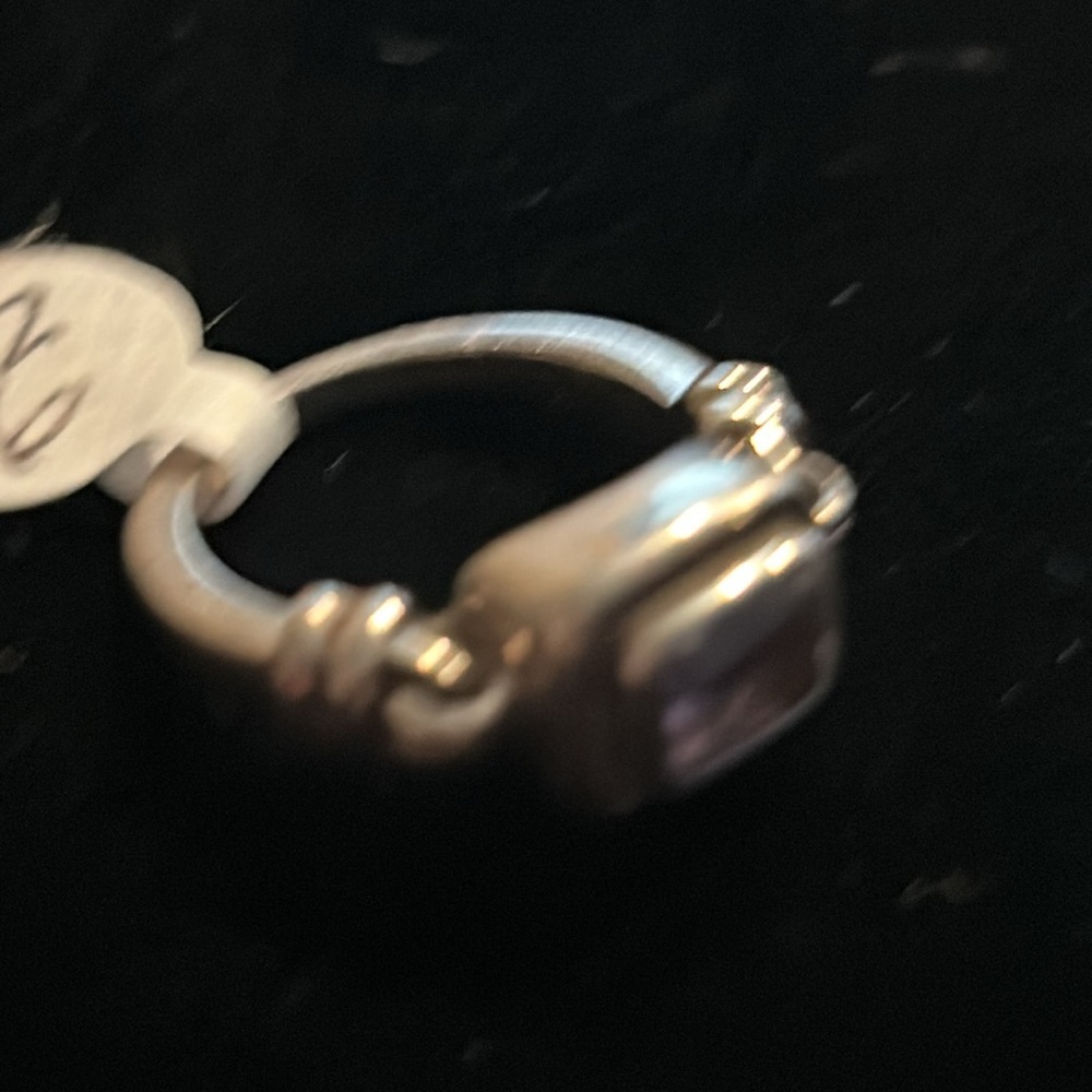 Silpada Retired .925 Sterling Silver Amethyst Ring Size 6 February Birthstone - Picture 7 of 8